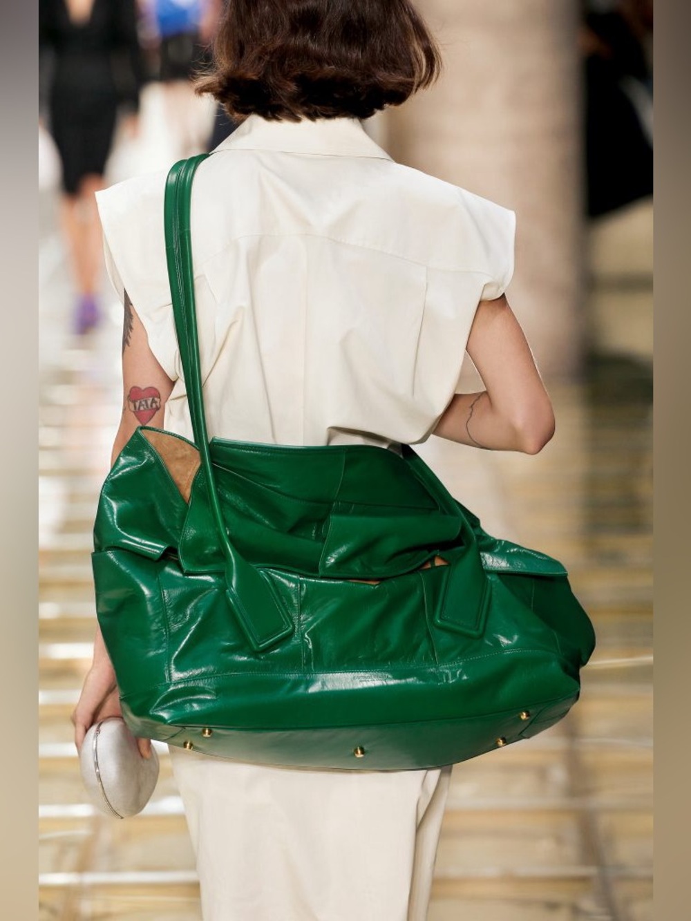 Bottega Veneta tapioca lambskin arco maxi slouch bag retail $5000 - Picture 11 of 11